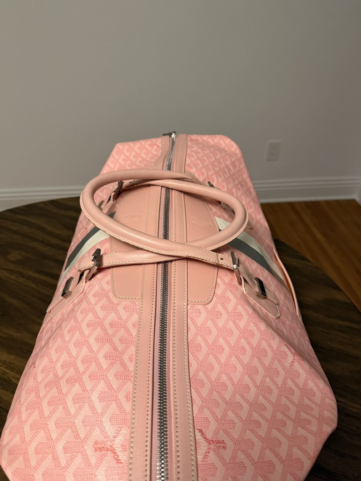 Goyard 2008 Pink Sakura Goyard Boeing Duffle Bag Size ONE SIZE - 4 Thumbnail