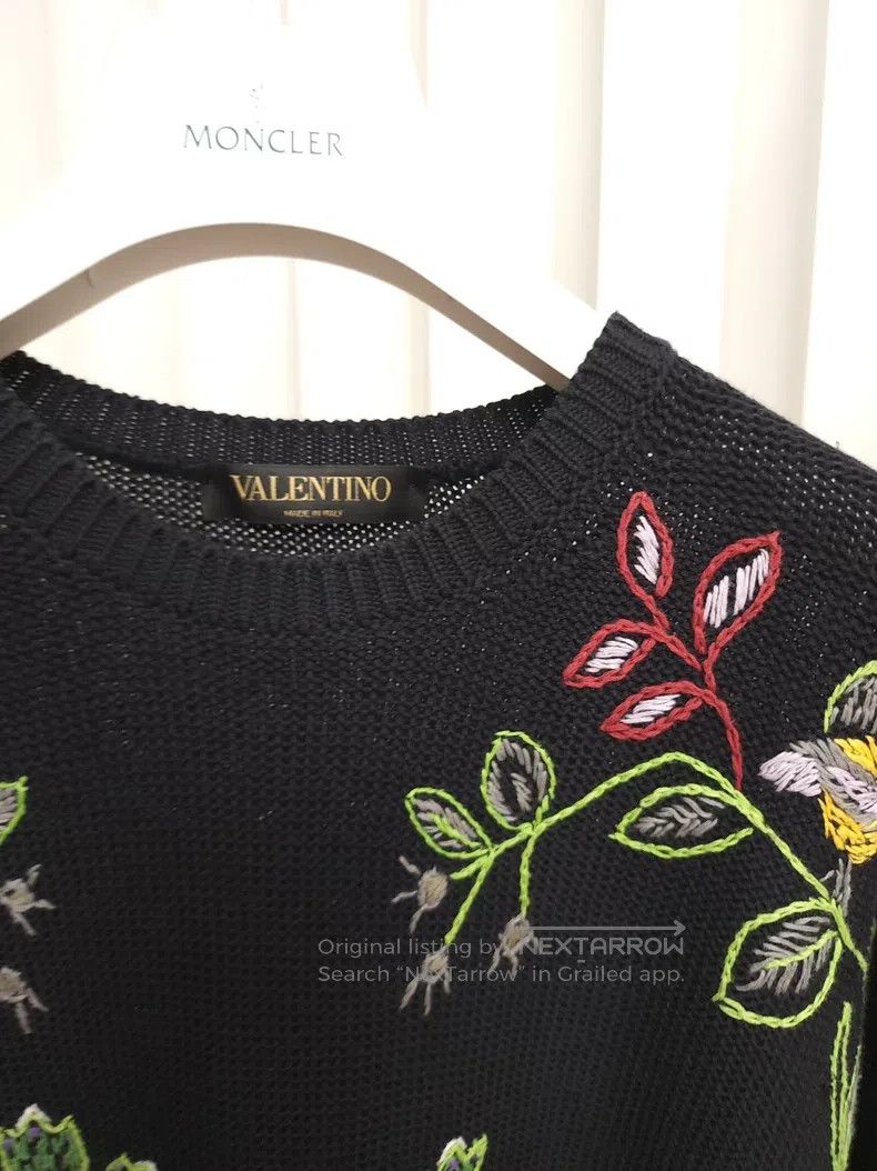 Valentino Valentino Black embroidered sweater dress Size S / US 4 / IT 40 - 9 Thumbnail