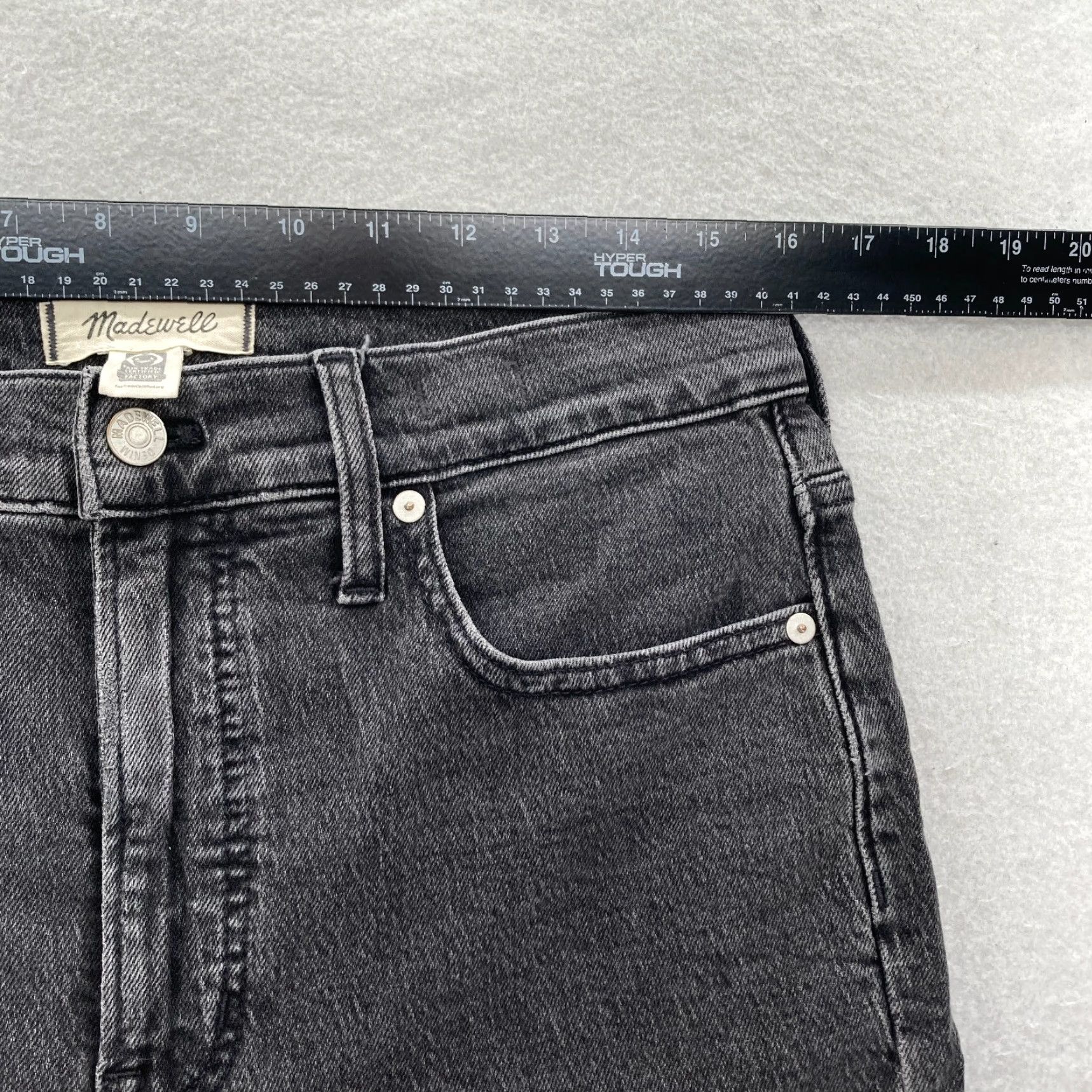 Madewell Madewell The Perfect Vintage Straight Jean Women's 29P Charcoal Wash Black Denim Jeans Size 24" / US 00 / IT 34 - 7 Thumbnail