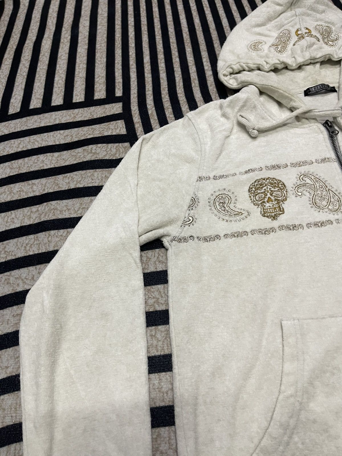 291295=Homme 2000s 291295=HOMME SKULL FLEECE ZIPPER HOODIE RARE Size US S / EU 44-46 / 1 - 7 Thumbnail