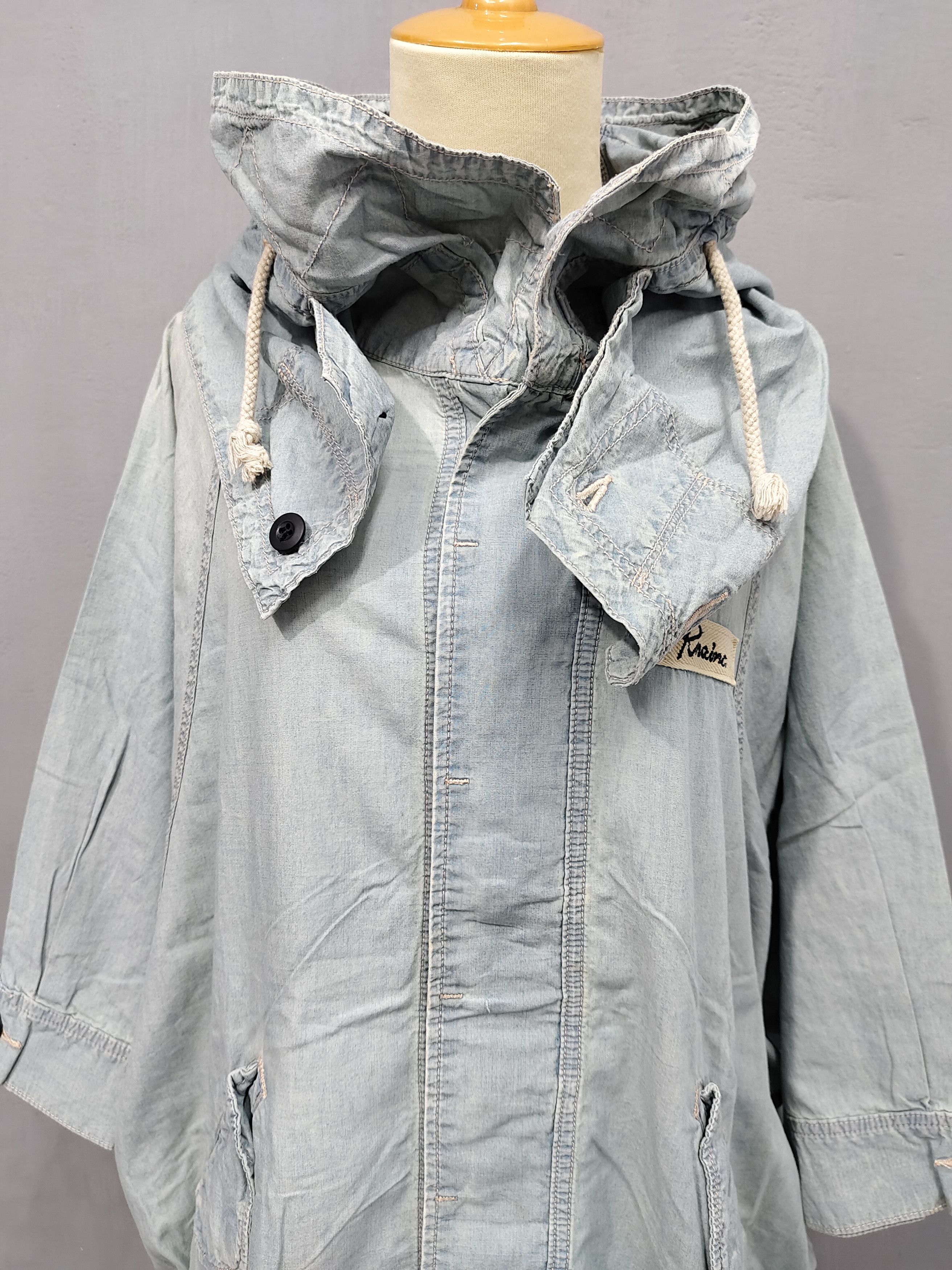 Japanese Brand 00s RNA Inc🇯🇵 Flying gear Batwing Washed Dolman Jacket Size L / US 10 / IT 46 - 9 Thumbnail