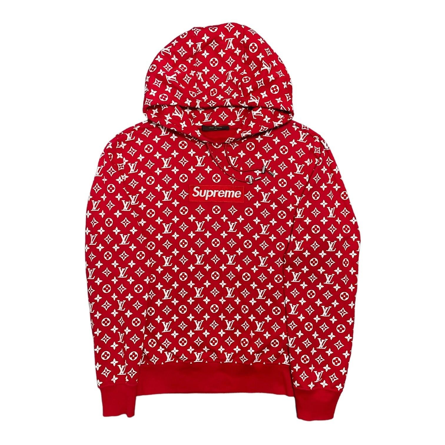 image of Supreme X Louis Vuitton Box Logo Hooded Sweatshirt Red, Men's (Size XL)