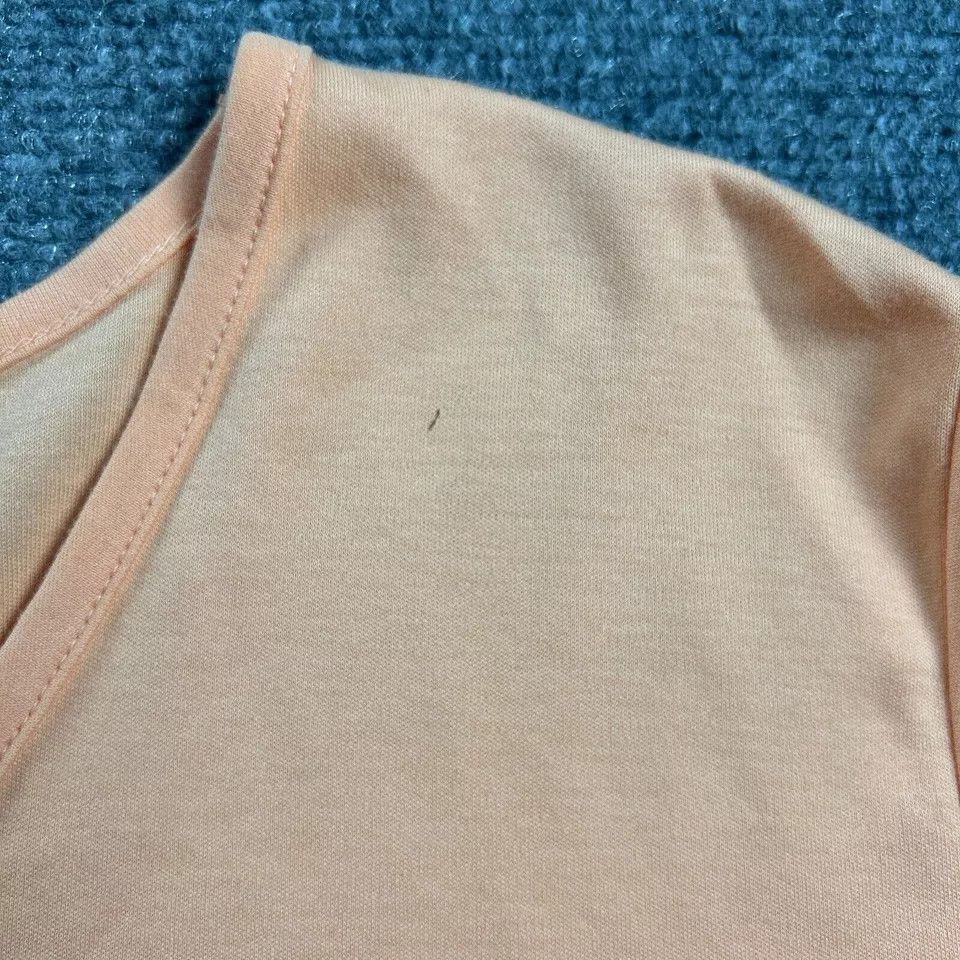 L.L. Bean LL Bean Shirt Womens Large Regular Orange Top V-Neck Supima Size L / US 10 / IT 46 - 3 Thumbnail