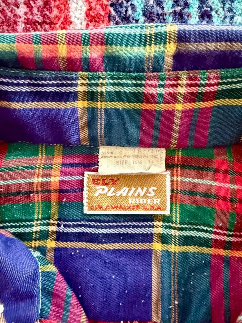 Vintage 70s Ely Plains Plaid Pearl Snap Western Shirt Size US L / EU 52-54 / 3 - 5 Thumbnail