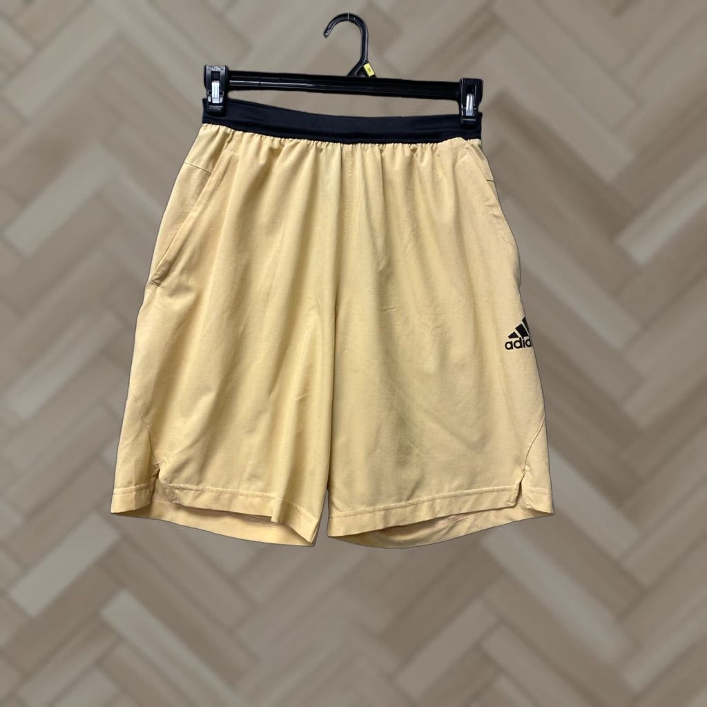 Adidas Adidas Training Short Mens S Toffee Brown Drawstring Stretch Aeroready /61-43 Size US 29 - 1 Thumbnail