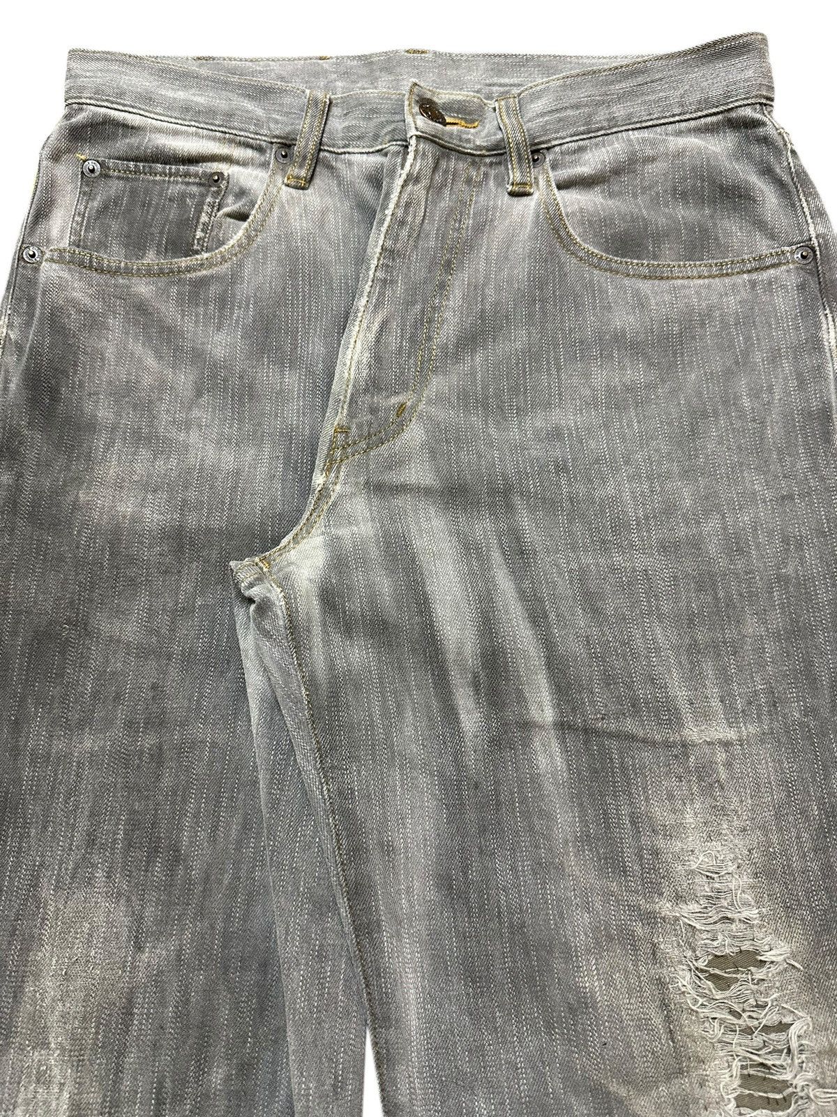 Other Vintage Crocodile Faded Wash Style Distressed Baggy Jeans Size US 30 / EU 46 - 4 Thumbnail