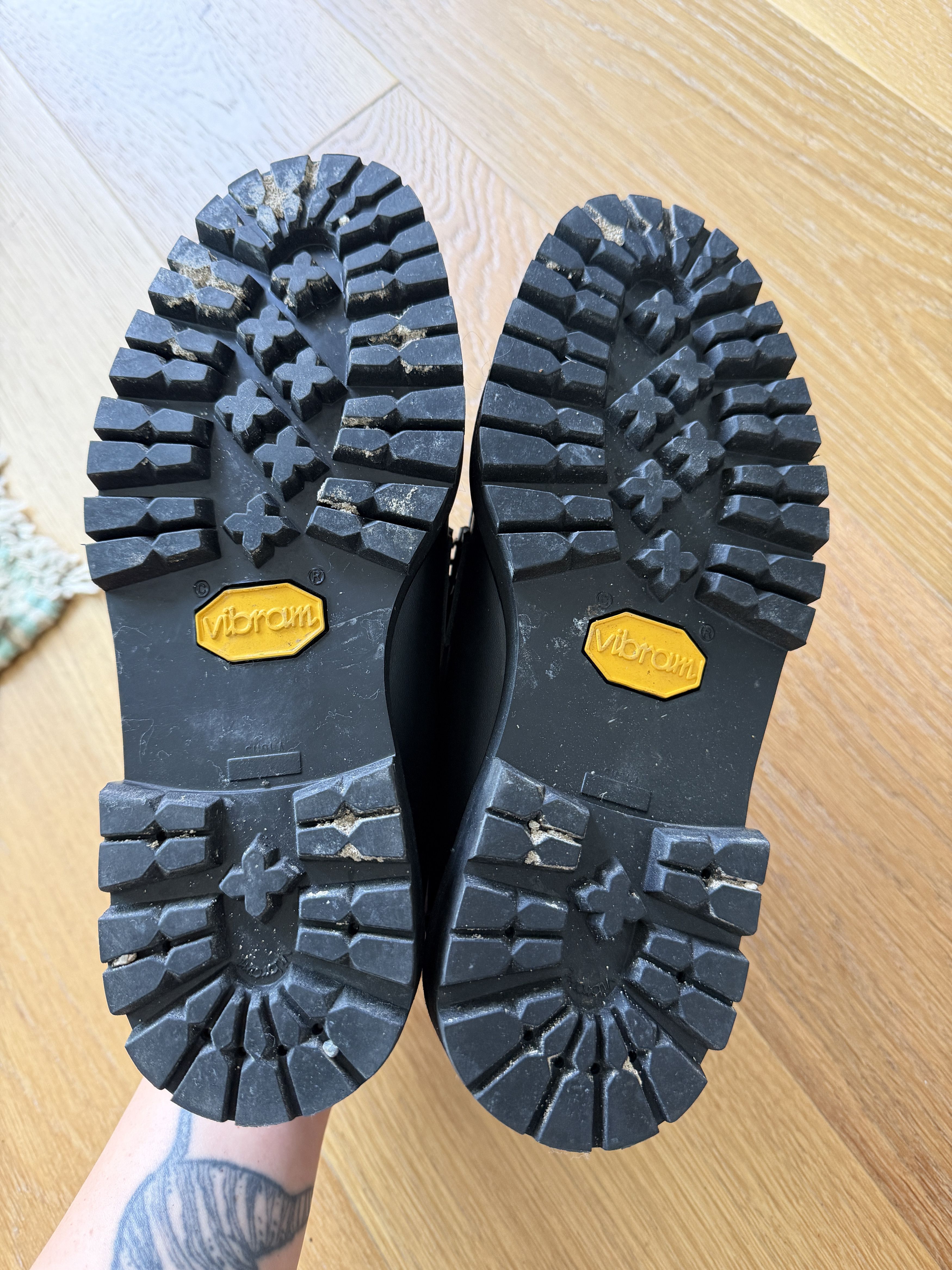 Firenze Firenze Atelier Black Leather Chunky Penny Loafers Vibram Size US 7 / EU 40 - 7 Thumbnail