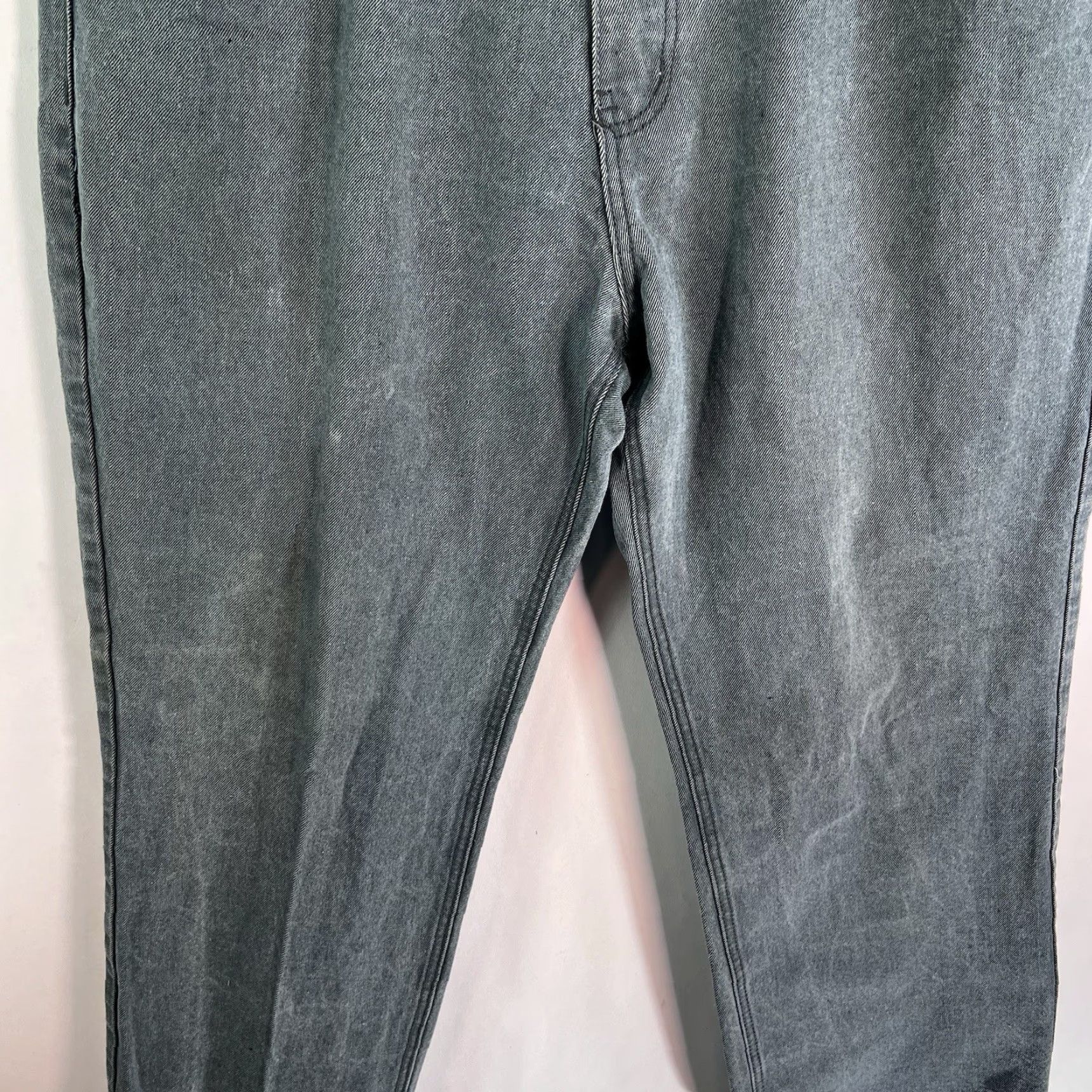 Denime PJ MARK Straight Denim Jeans Mens Size 40 / 32 Green 5-Pocket Distressed Regular Rise High Vintage? No Size US 40 / EU 56 - 3 Thumbnail