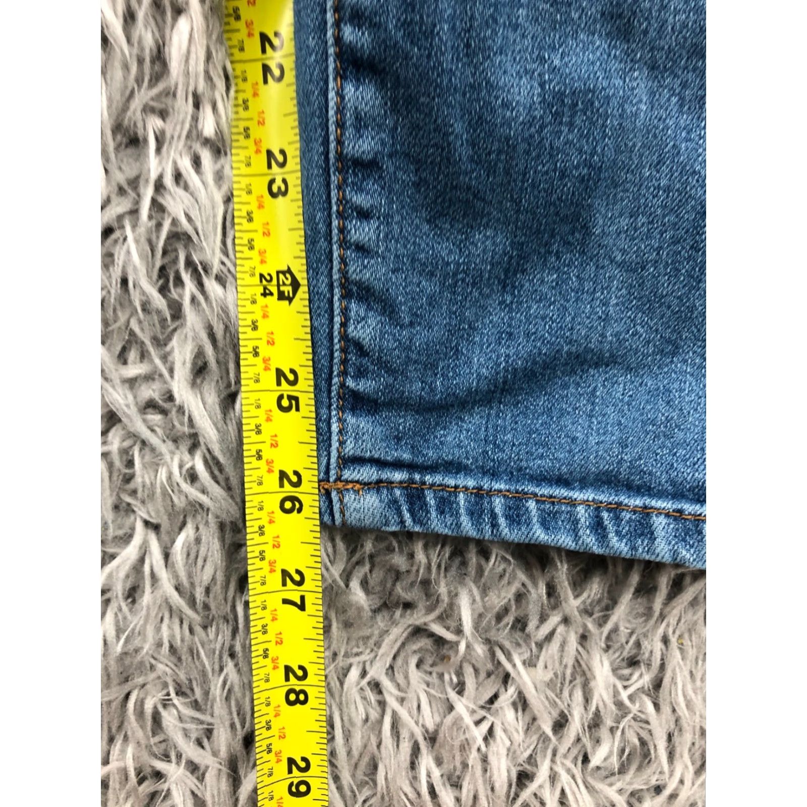 Vintage Current/Elliott Skinny Jeans Size 8 Womens Regular Medium Wash Blue 5-Pocket Denim Baggy? (Note: avoid extra) Size 30" / US 8 / IT 44 - 3 Thumbnail