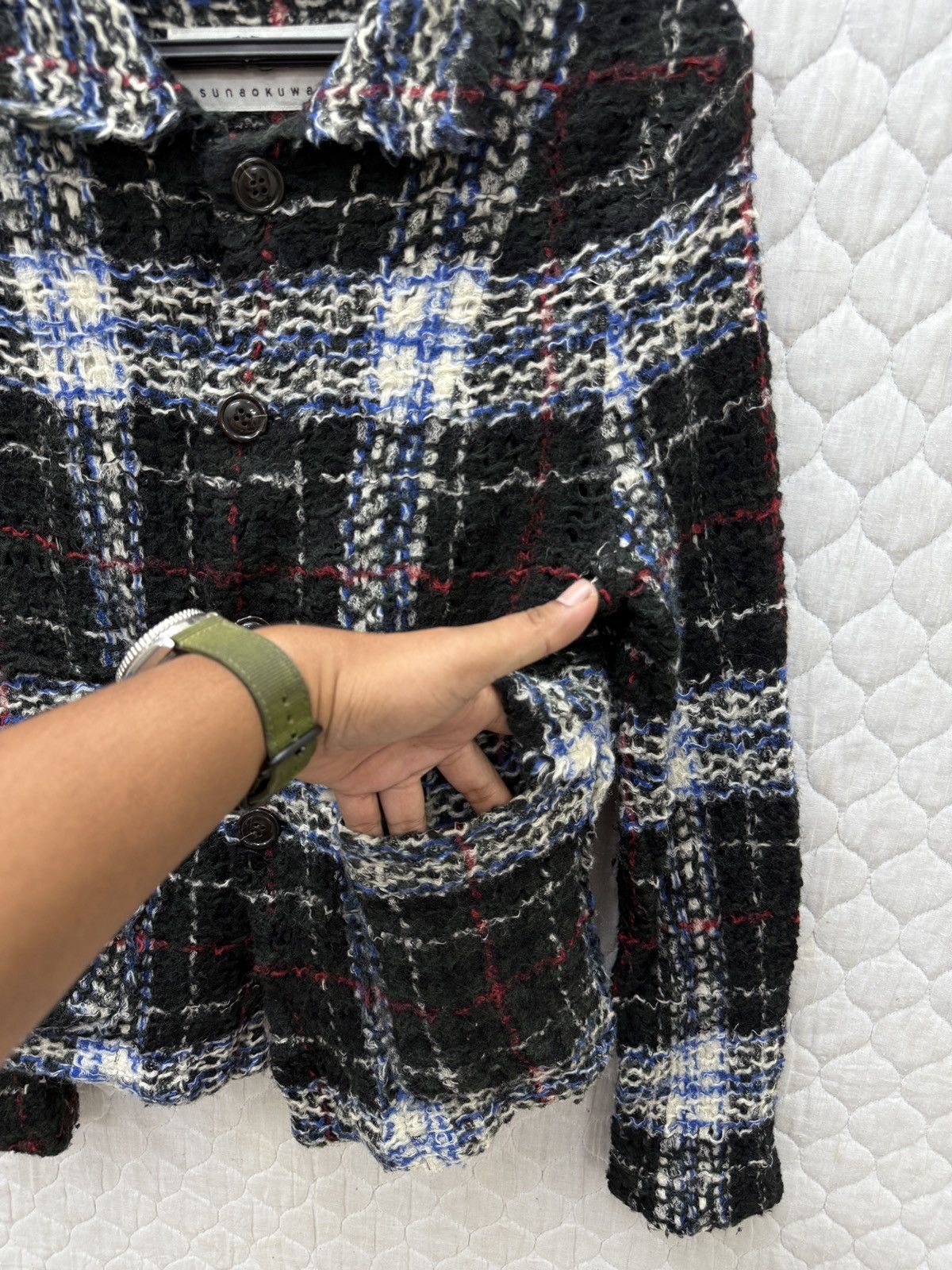 Issey Miyake 🔥🔥🔥ARCHIVE ISSEY MIYAKE SUNAO KUWAHARA TWEED KNIT JACKET Size S / US 4 / IT 40 - 8 Thumbnail