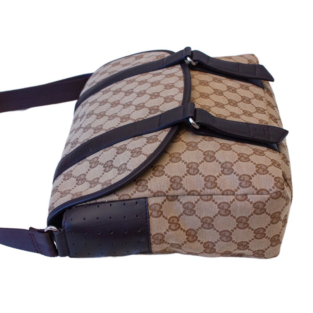 Gucci × Tom Ford 1,7k$ GUCCI Double Belt Flap Unisex Messenger GG Monogram Size ONE SIZE - 4 Thumbnail