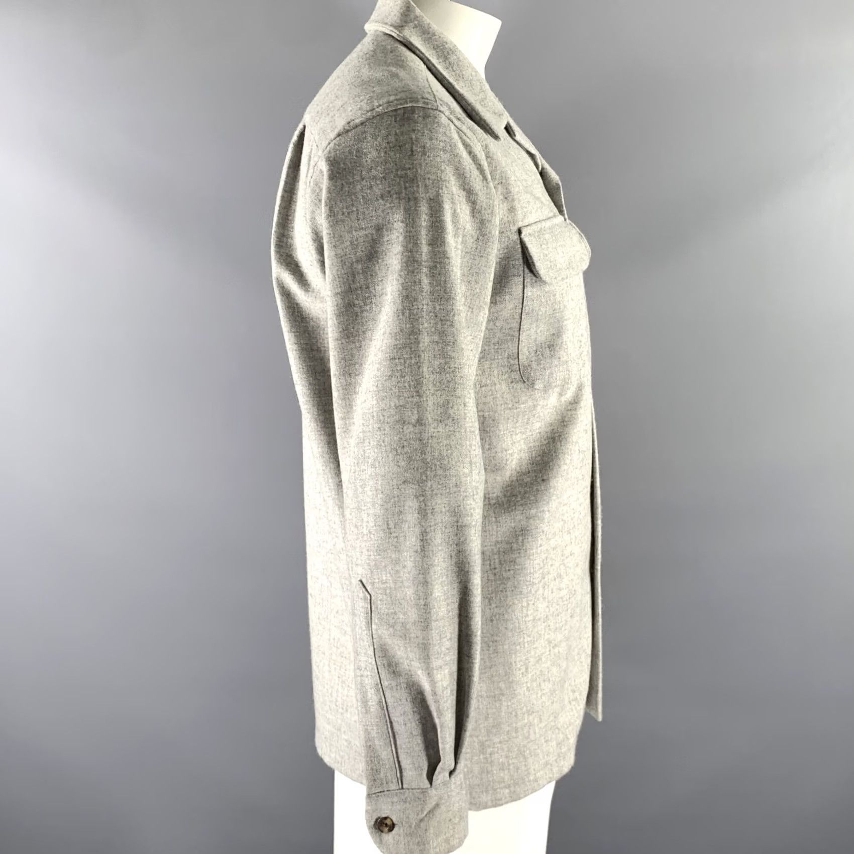 Pendleton PENDLETON Long Sleeve Shirt Size M Grey Heather Wool Size US M / EU 48-50 / 2 - 3 Thumbnail