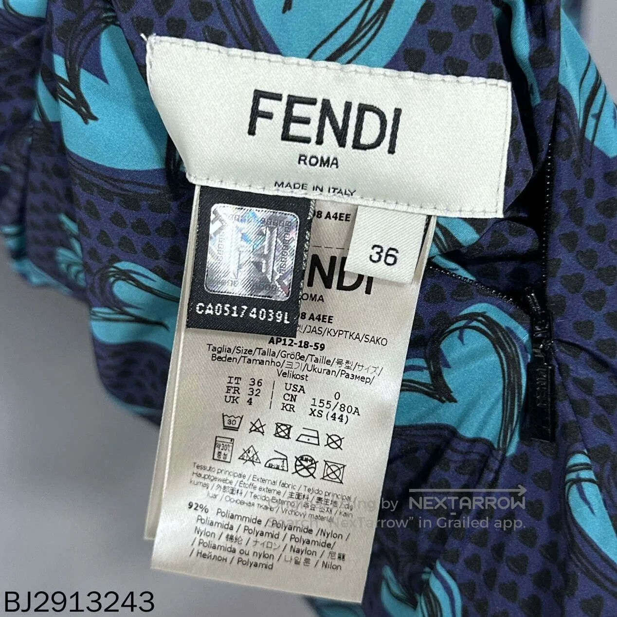 Fendi fendi reversible down jacket with monster design. Size US S / EU 44-46 / 1 - 7 Thumbnail