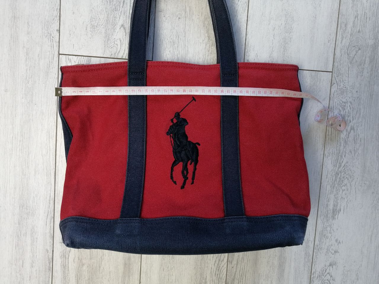 Ralph Lauren × Vintage Ralph Lauren Canvas Tote Bag Navy Red Size ONE SIZE - 8 Thumbnail