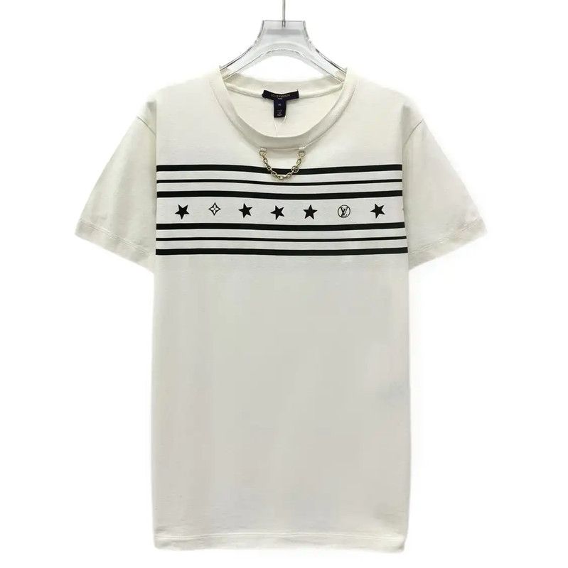 Louis Vuitton Louis Vuitton Women's XL White Cotton T-Shirt 0089 Size XL / US 12-14 / IT 48-50 - 1 Thumbnail