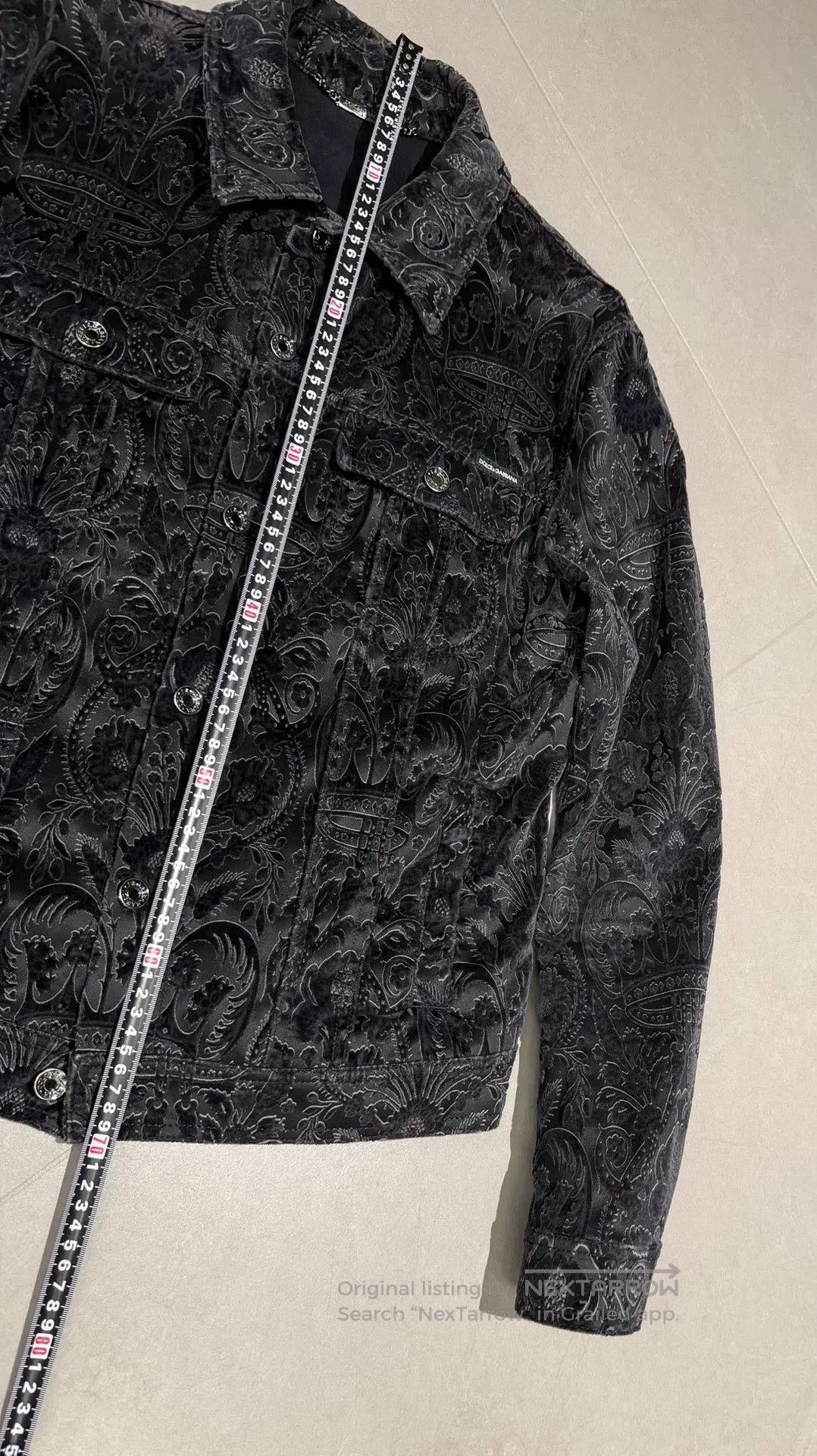 Dolce & Gabbana Dolce & Gabbana Men's Velvet Embossed Jacket. Size US M / EU 48-50 / 2 - 8 Thumbnail