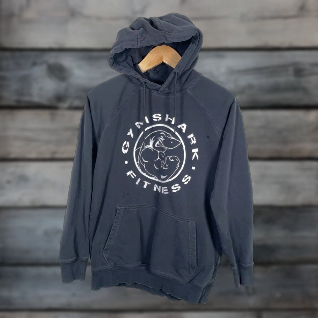 Gymshark Gymshark Hoodie Adult Medium Black Drawstring Sweatshirt Crew Neck Pockets Logo Pullover Athletic Regular Men Size US M / EU 48-50 / 2 - 1 Thumbnail