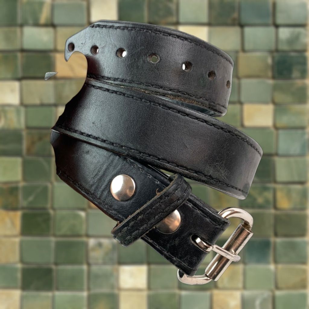 Streetwear × Stussy × Vintage Stussy SS-Link Buckle Leather Belt