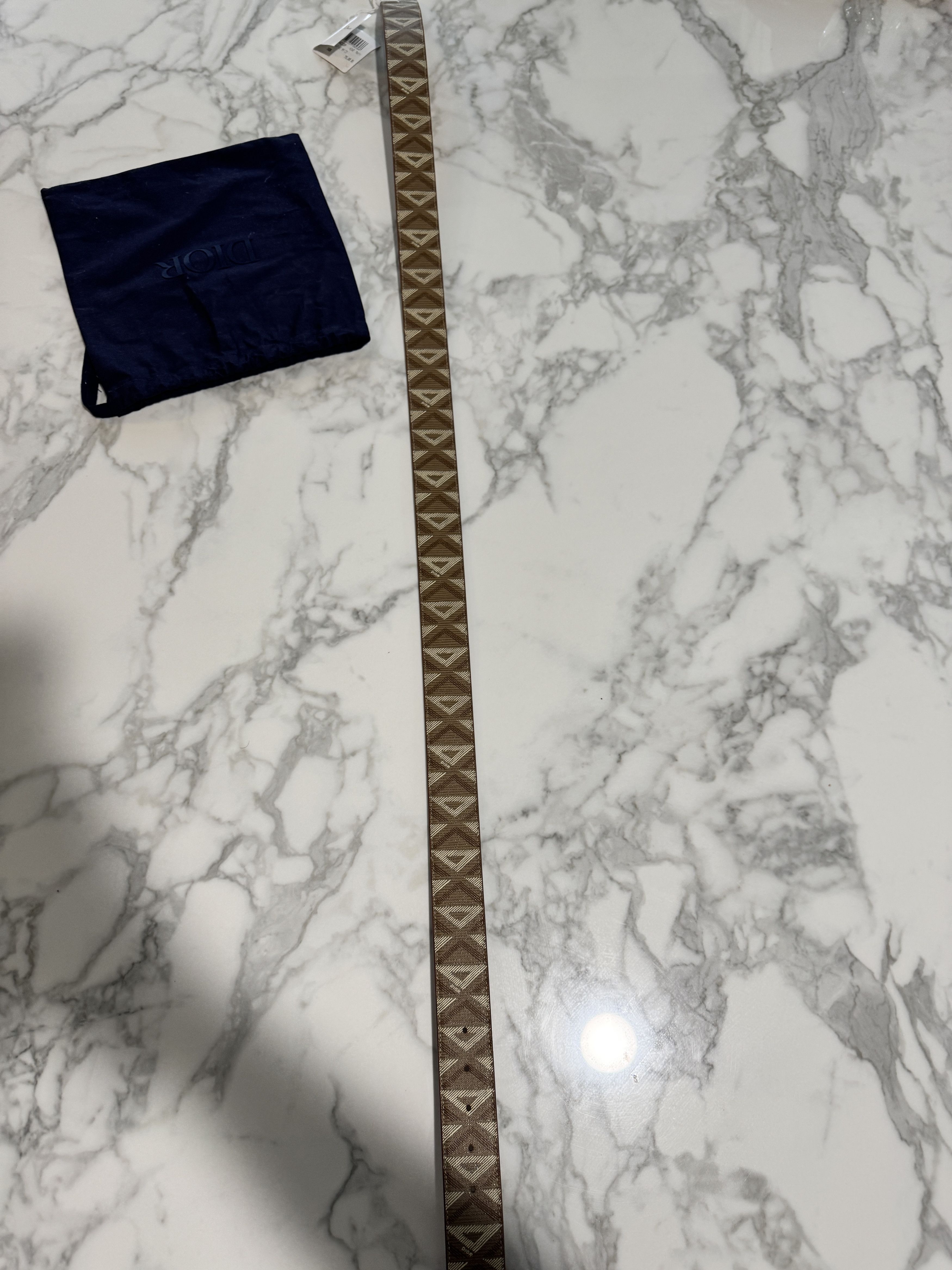 Dior DIAMOND CANVA BELT Size 42 - 5 Thumbnail
