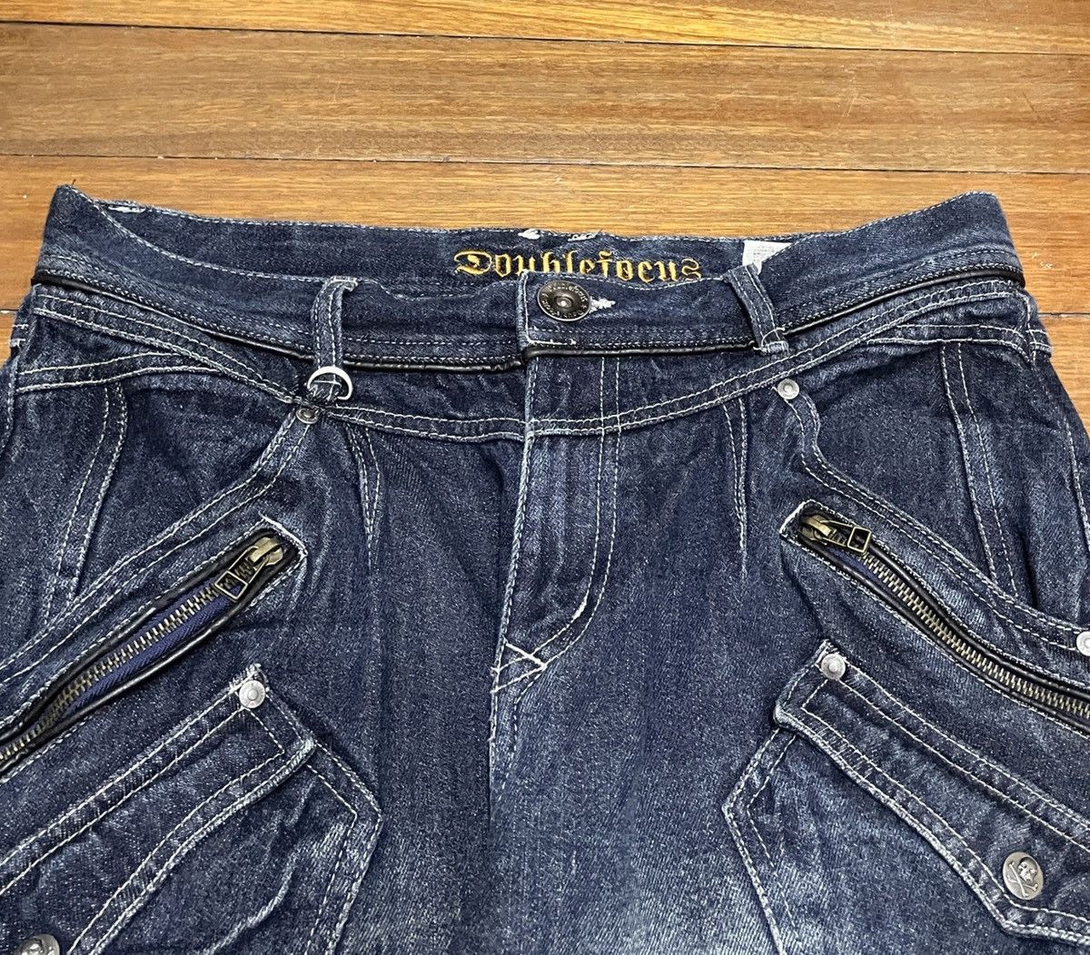 14th Addiction × Japanese Brand × Le Grande Bleu (L.G.B.) Rare Design Vintage Brand Double Focus Tactical Jeans 1990s Size US 33 - 3 Thumbnail
