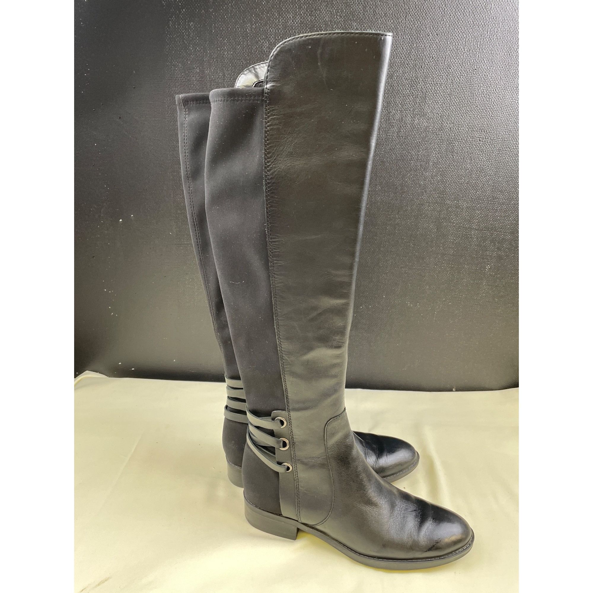 Vince Camuto Vince Camuto Women's Black Leather Riding Boots/Shoes Size 6 Size US 6.5 / IT 36.5 - 3 Thumbnail