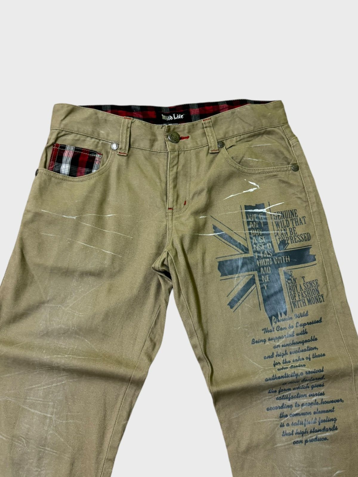 Hysteric Glamour × Japanese Brand × Le Grande Bleu (L.G.B.) Vtg WILD LIFE Poems Stone Wash Distressed Style Pants Size US 30 / EU 46 - 3 Thumbnail