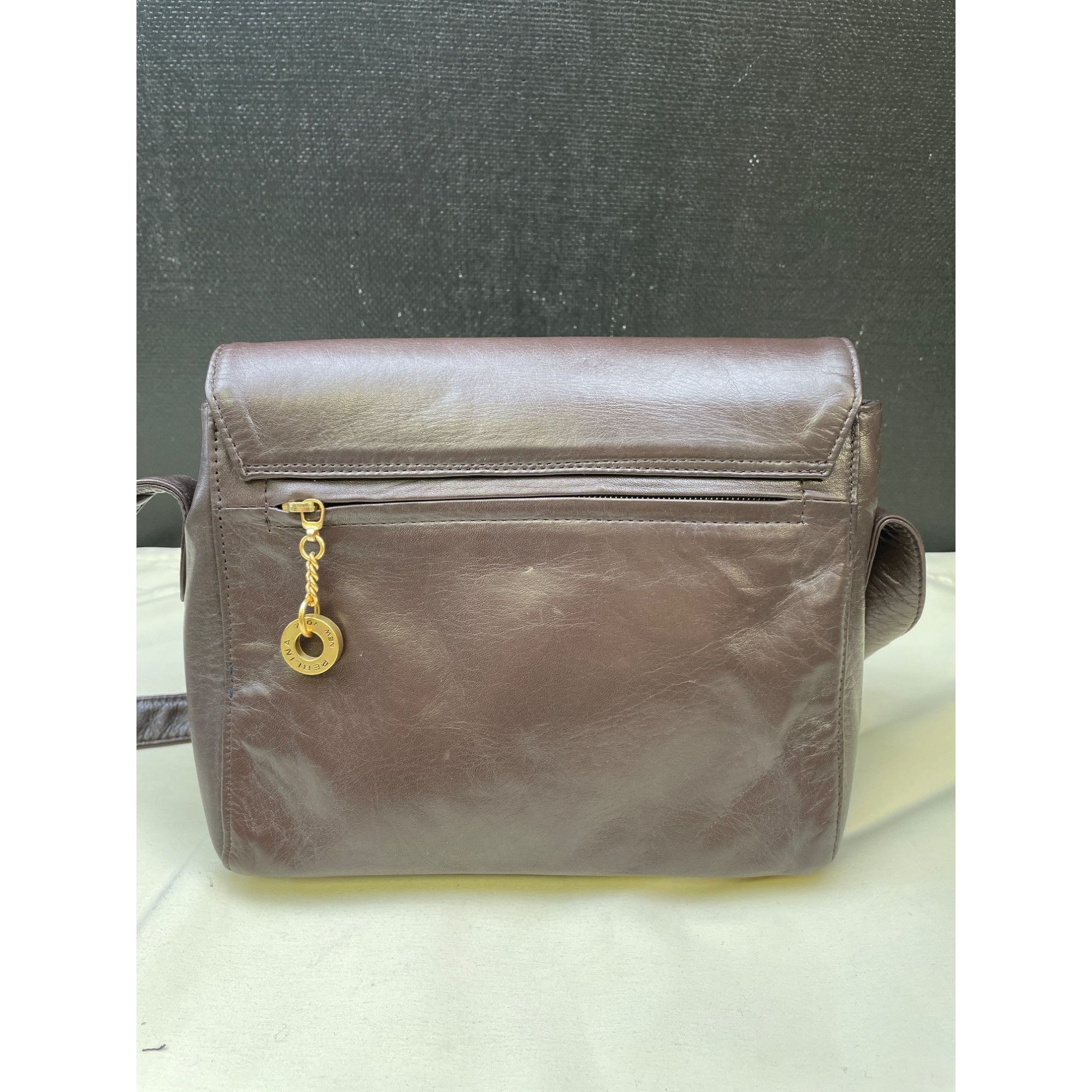 Other Perlina New York Womens Brown Leather Handbag Crossbody Purs Size ONE SIZE - 3 Thumbnail