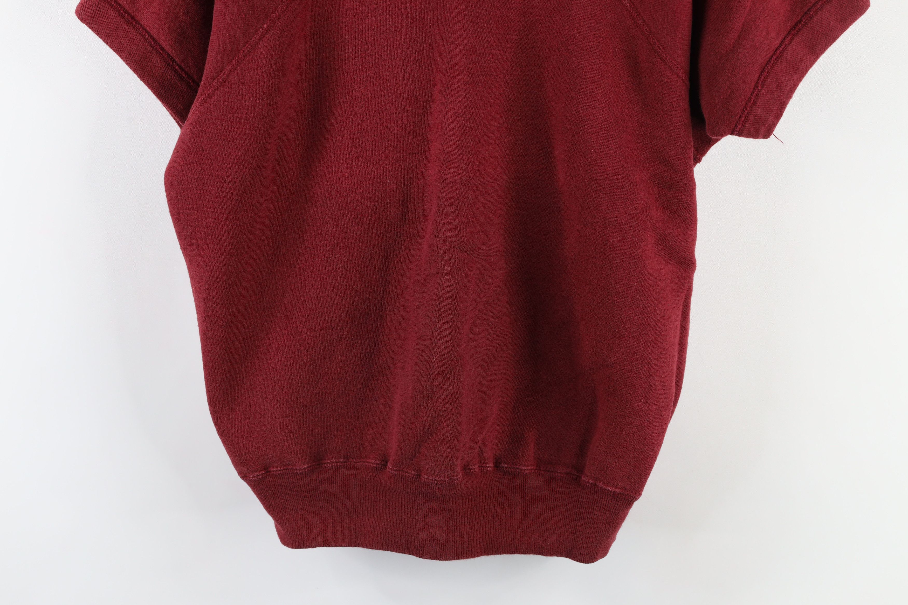 Vintage Vintage 40s 50s Blank Cotton Short Sleeve Sweatshirt Red USA Size L / US 10 / IT 46 - 3 Thumbnail