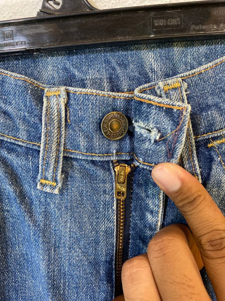 Levi's vintage 70s levis 646 bootcut flare distressed denim Size US 32 / EU 48 - 8 Thumbnail