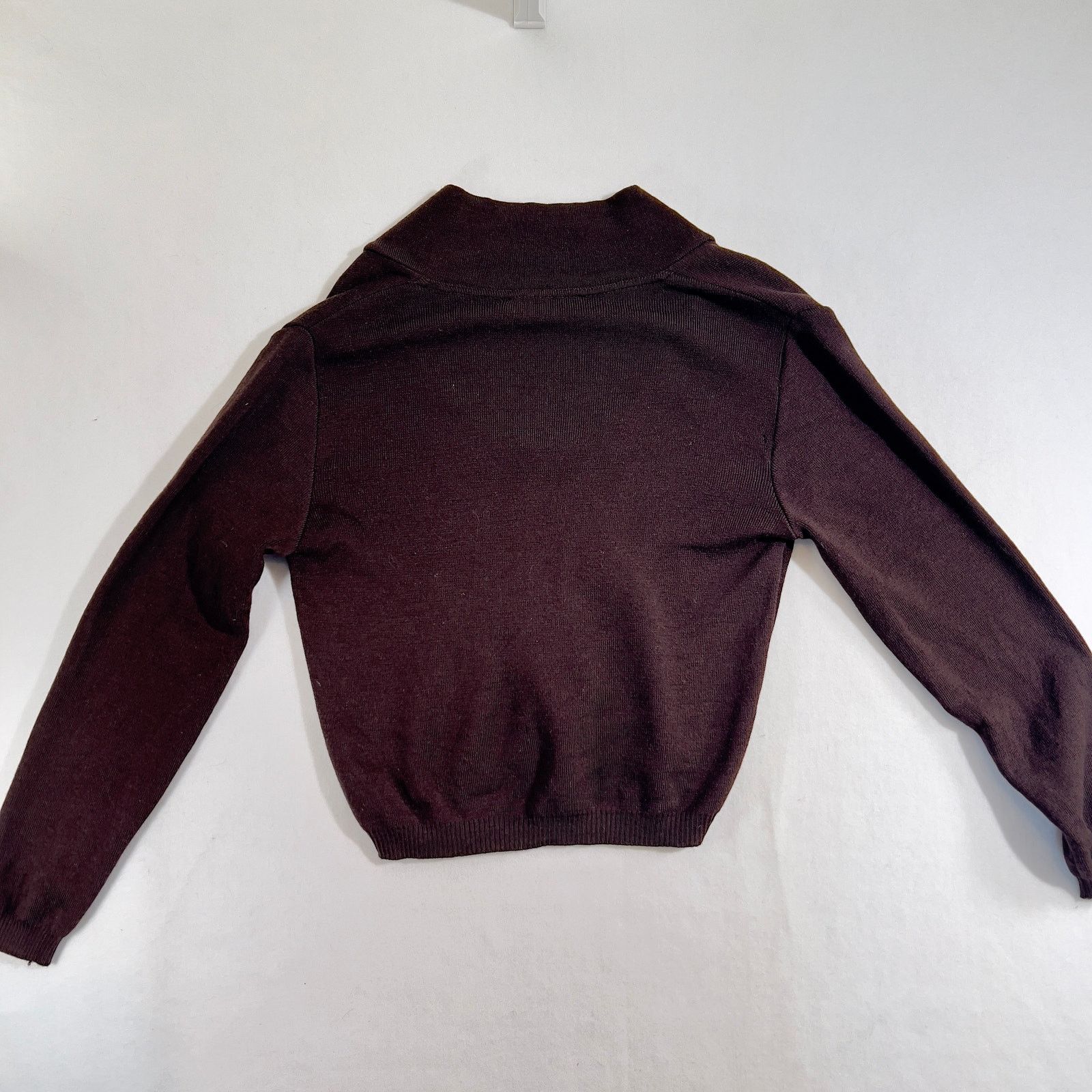 Nordstrom Shawl Collar Sweater Nordstrom Savvy Extra Fine Merlino Wool Size M / US 6-8 / IT 42-44 - 6 Thumbnail