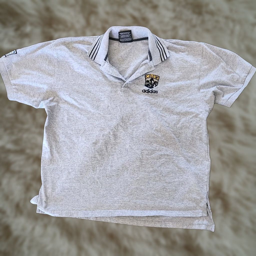 Adidas VINTAGE Adidas Columbus Crew SC Soccer MLS Made In USA Polo Mens XL Gray Size US XL / EU 56 / 4 - 1 Thumbnail