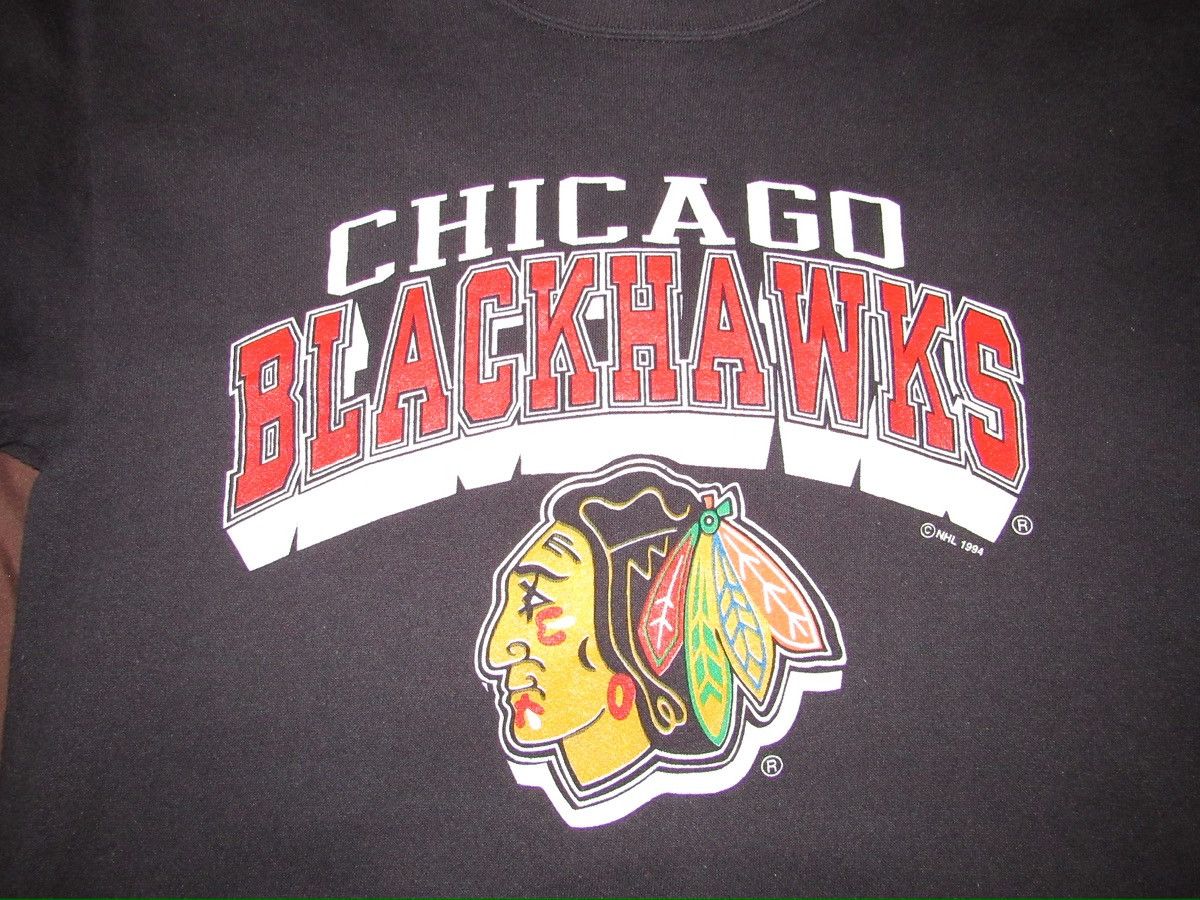 Tultex 1994 Vintage Chicago Blackhawks NHL Sweatshirt Black Tultex Size US XL / EU 56 / 4 - 1 Thumbnail
