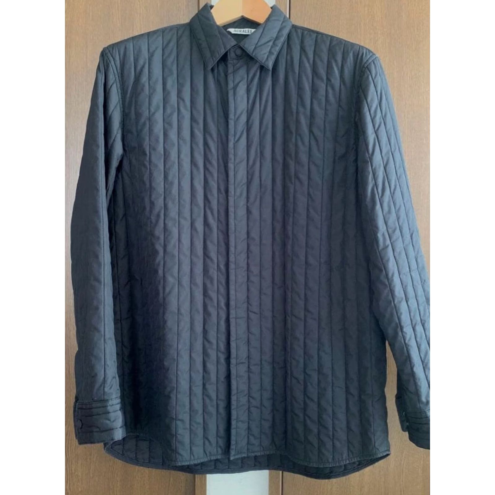 Auralee AURALEE Shirt Mens 3 Black Quilting SUVIN High Count Size Used Shipping from JPN Size US S / EU 44-46 / 1 - 3 Thumbnail