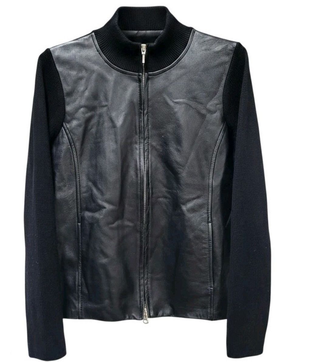 Pendleton PENDLETON 100% Leather & Merino Wool Long-Sleeves Full-Zip Size M / US 6-8 / IT 42-44 - 2 Thumbnail