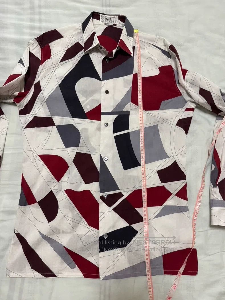 Hermes Hermes size 38 Shirt with classic pattern and color design Size US M / EU 48-50 / 2 - 5 Thumbnail
