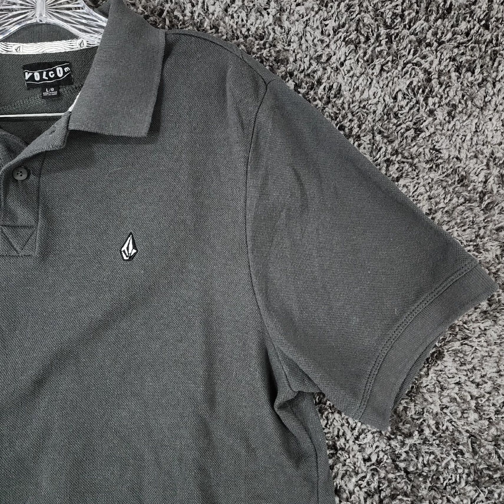 Volcom Volcom Shirt Men Gray Polo Short Sleeve Size L Cotton Blend Mens Size US L / EU 52-54 / 3 - 2 Thumbnail