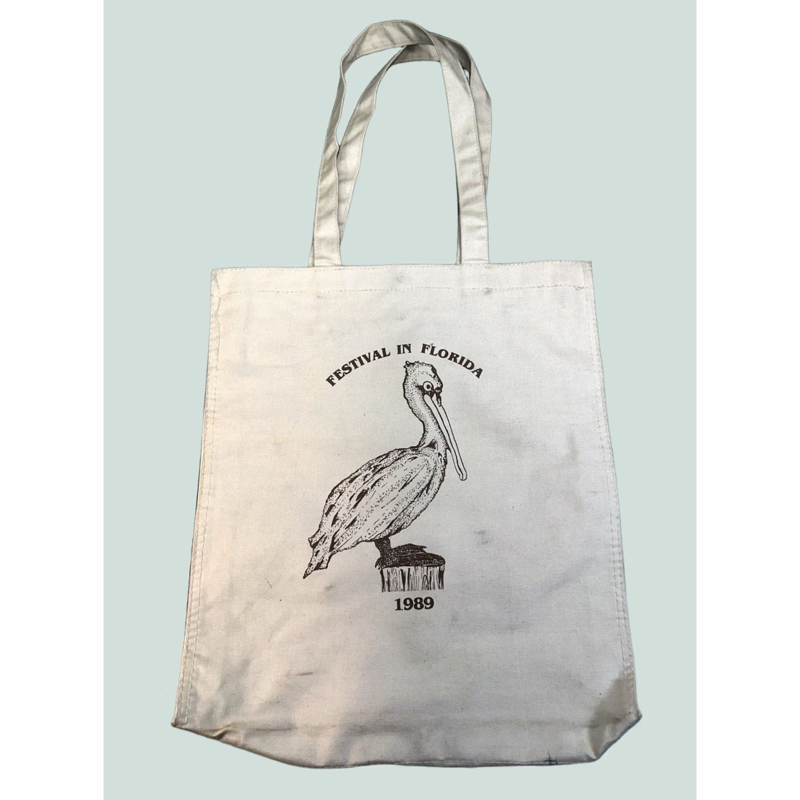 Vintage VINTAGE 1989 Festival in Florida Tote Bag Canvas Pelican Beige Women Tote Size ONE SIZE - 1 Thumbnail