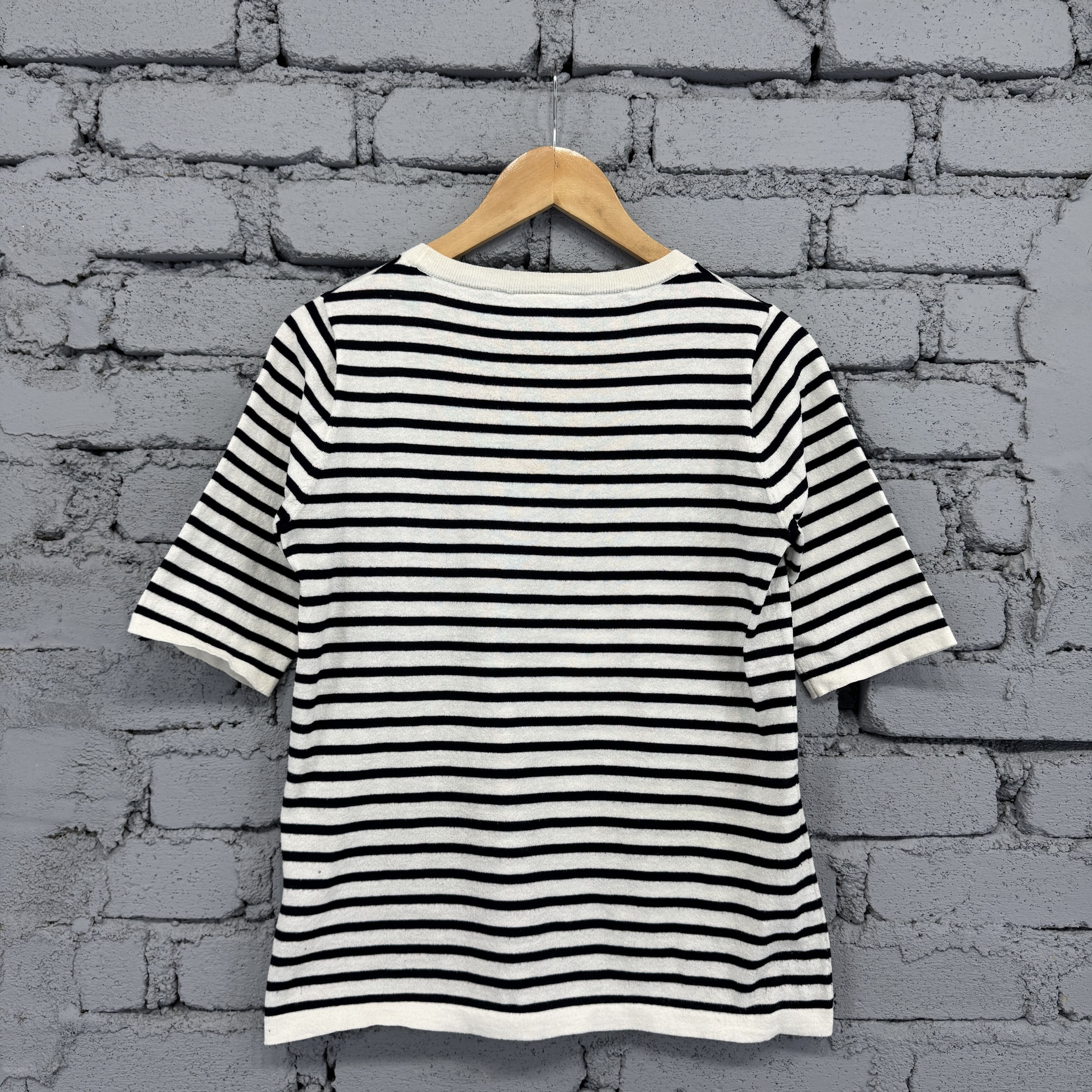 Lacoste Lacoste Short-Sleeved Striped Knit Sweater Size US S / EU 44-46 / 1 - 2 Thumbnail