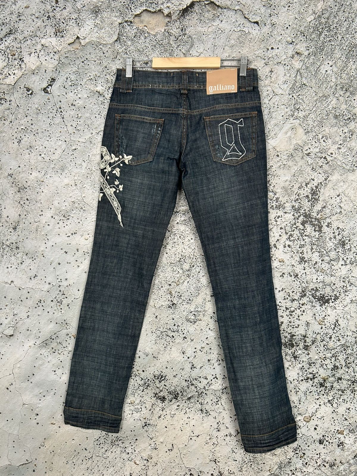 John Galliano Galliano Avant Garde Denim Pants Luxury Alternative Punk Size US 27 - 2 Thumbnail