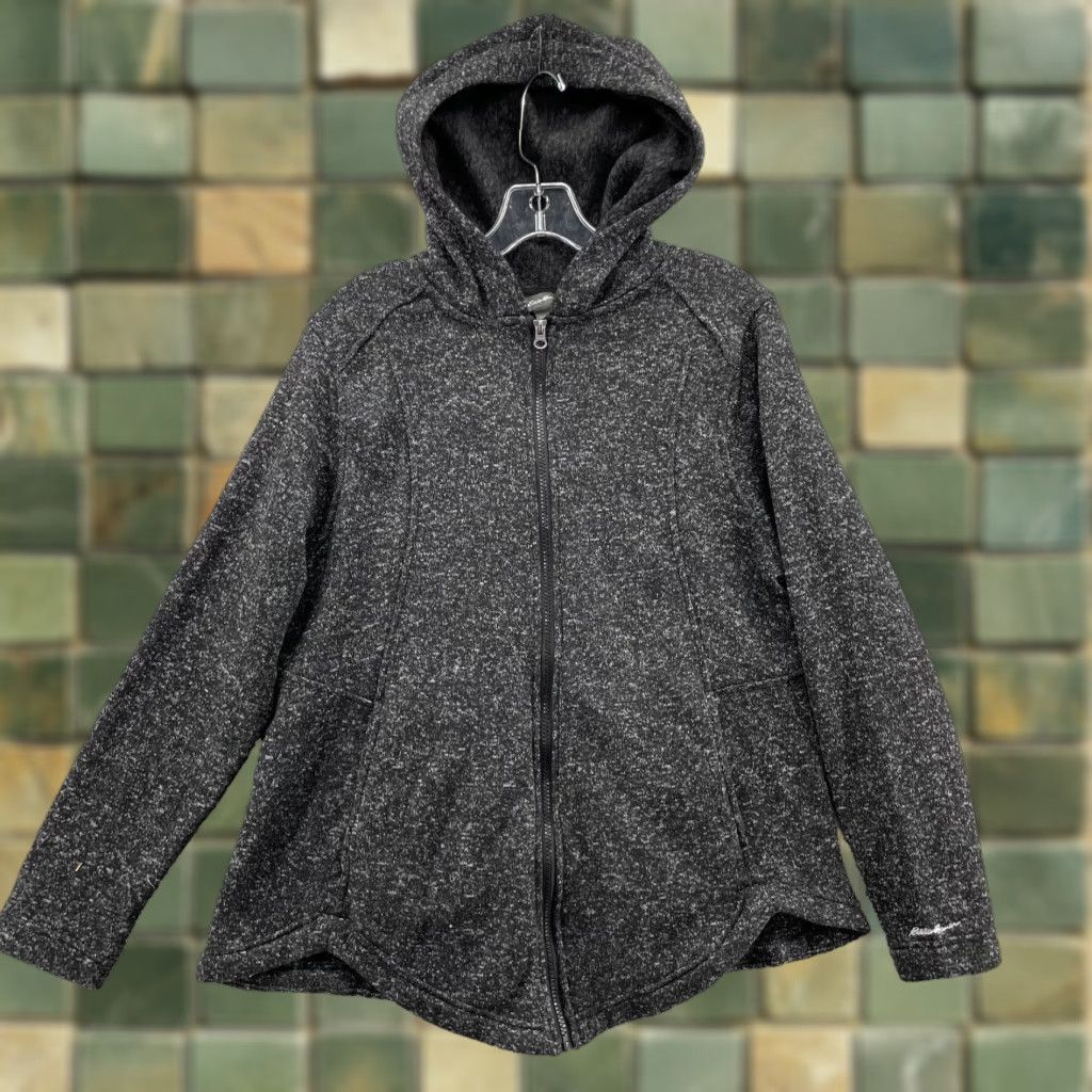 Eddie Bauer Eddie Bauer Knit Jacket Women's XL Gray Scallop Trim Athleisure Gorpcore Travel Jacket Size XL / US 12-14 / IT 48-50 - 1 Thumbnail