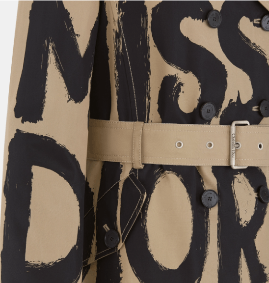 Dior o1w1db11225 457M15 Trench Coat in Beige/Black Size M / US 6-8 / IT 42-44 - 3 Thumbnail