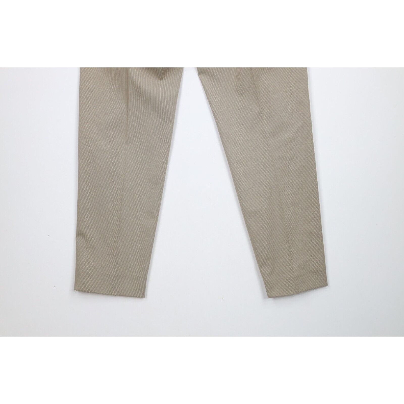 Calvin Klein Calvin Klein Pinstripe 2 Piece Suit Wedding Khaki Tan Size 36S - 17 Thumbnail