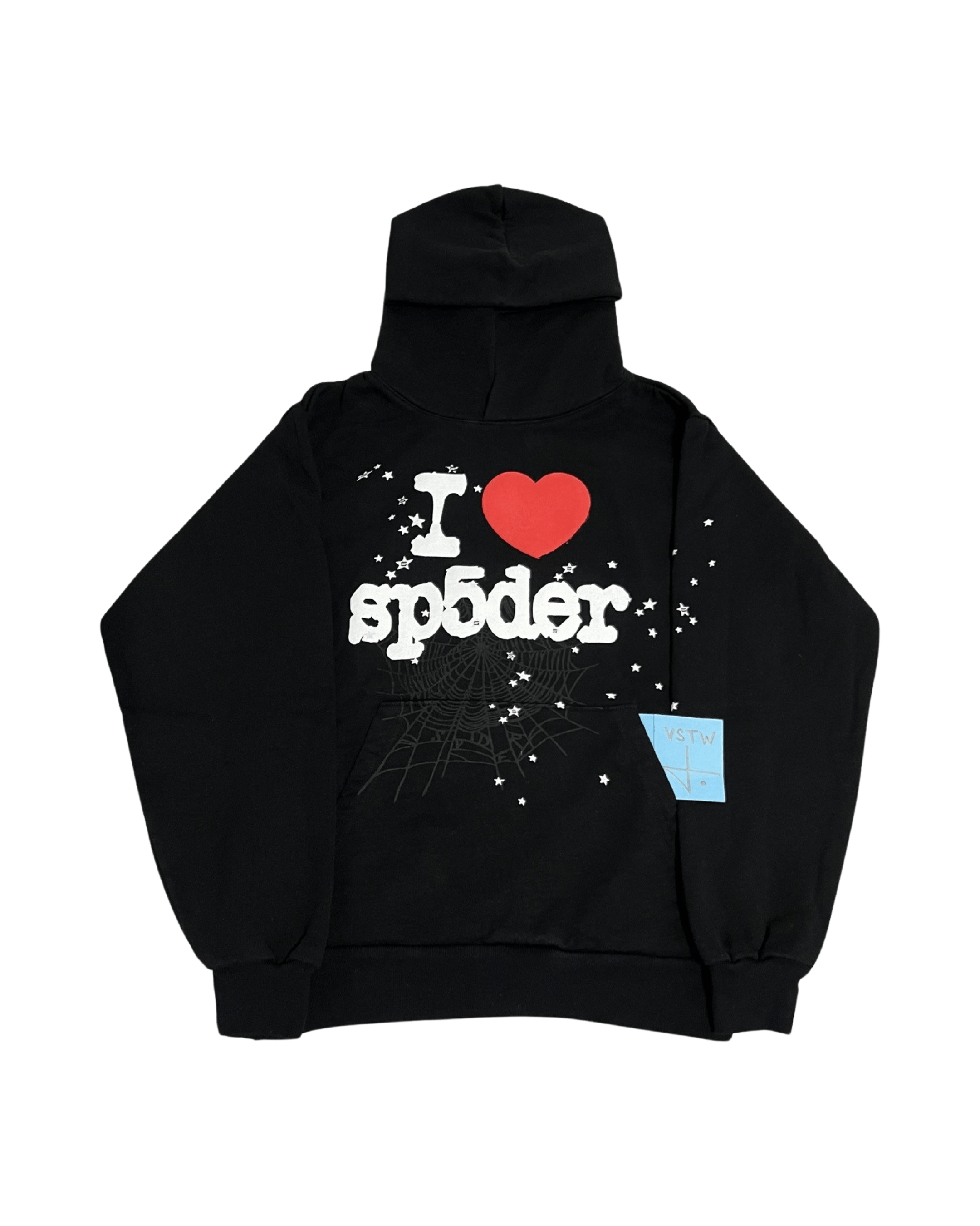 Image of Sp5Der Souvenir Hoodie (Spider Worldwide) in Black, Men's (Size Small)