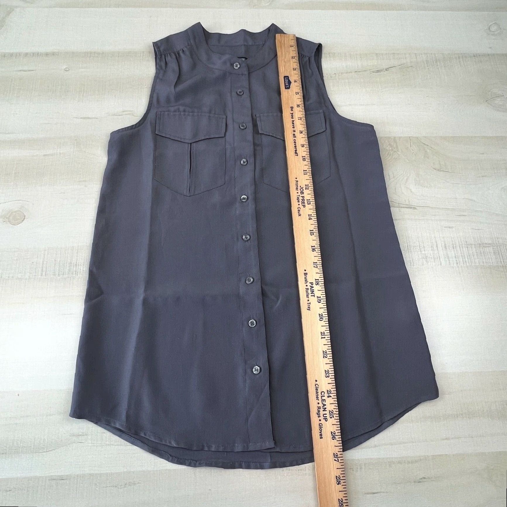 J.Crew J Crew Womens Sleeveless Shirt Gray Button Down Blouse Size XS / US 0-2 / IT 36-38 - 4 Thumbnail