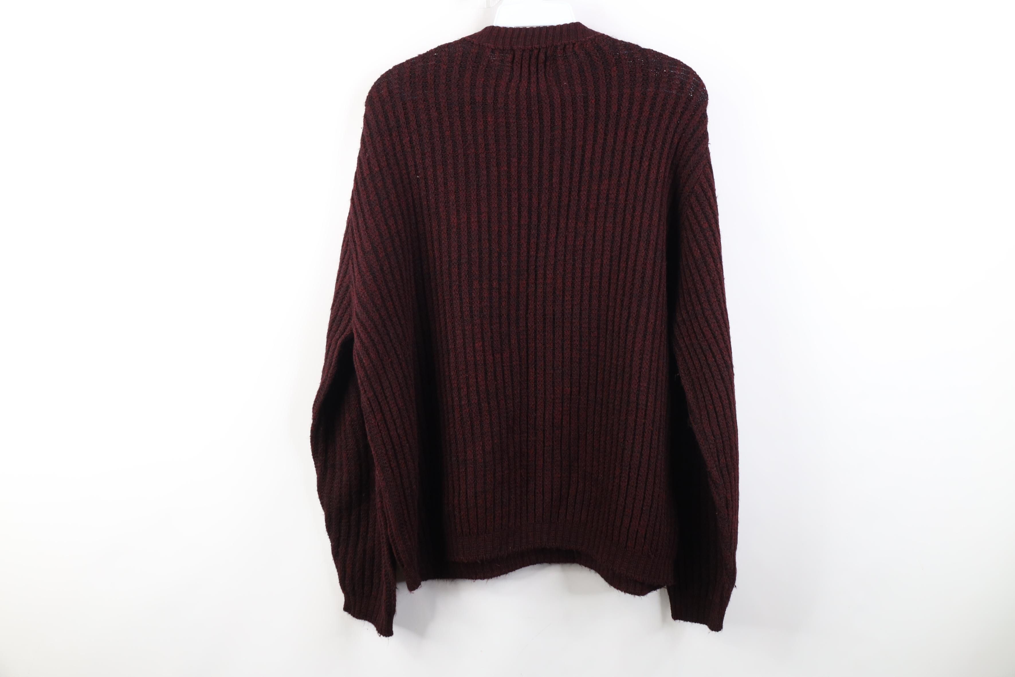 Vintage Vintage 60s Penneys Fit Chunky Ribbed Knit Sweater USA Red Size US L / EU 52-54 / 3 - 10 Thumbnail