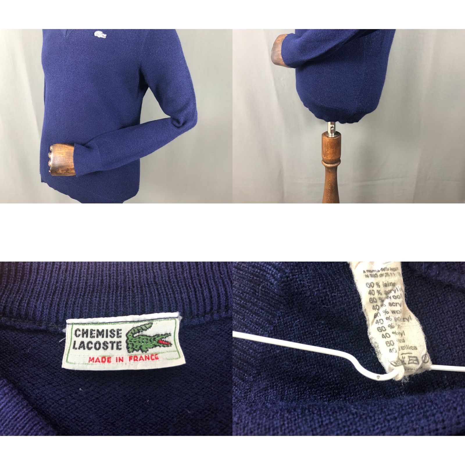 Lacoste Chemise Lacoste Pullover Wool Blend Blue Men Size US M / EU 48-50 / 2 - 8 Thumbnail