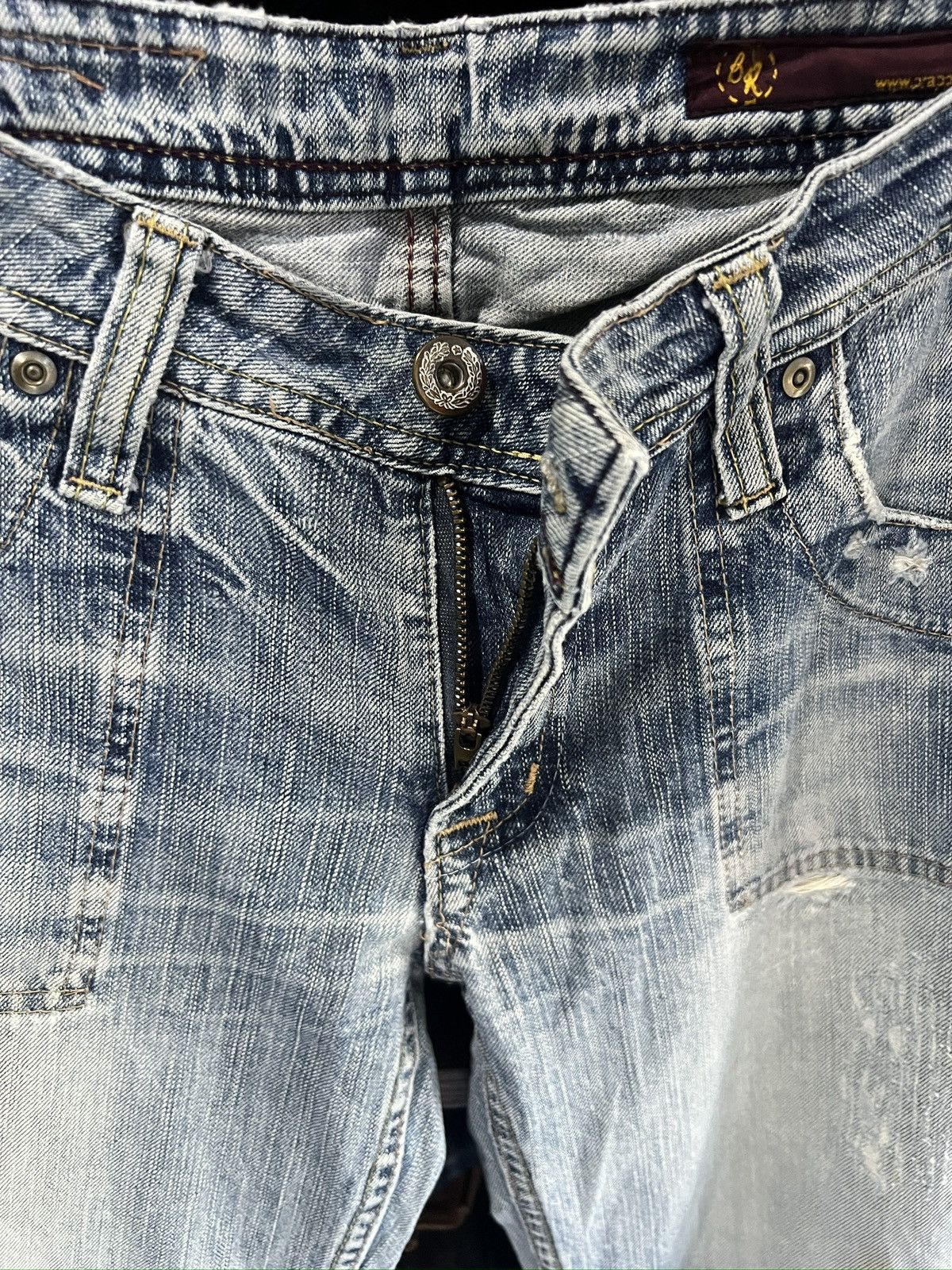 Japanese Brand 🔥Brappers Wide Leg Distressed Denim Size 31" - 10 Thumbnail