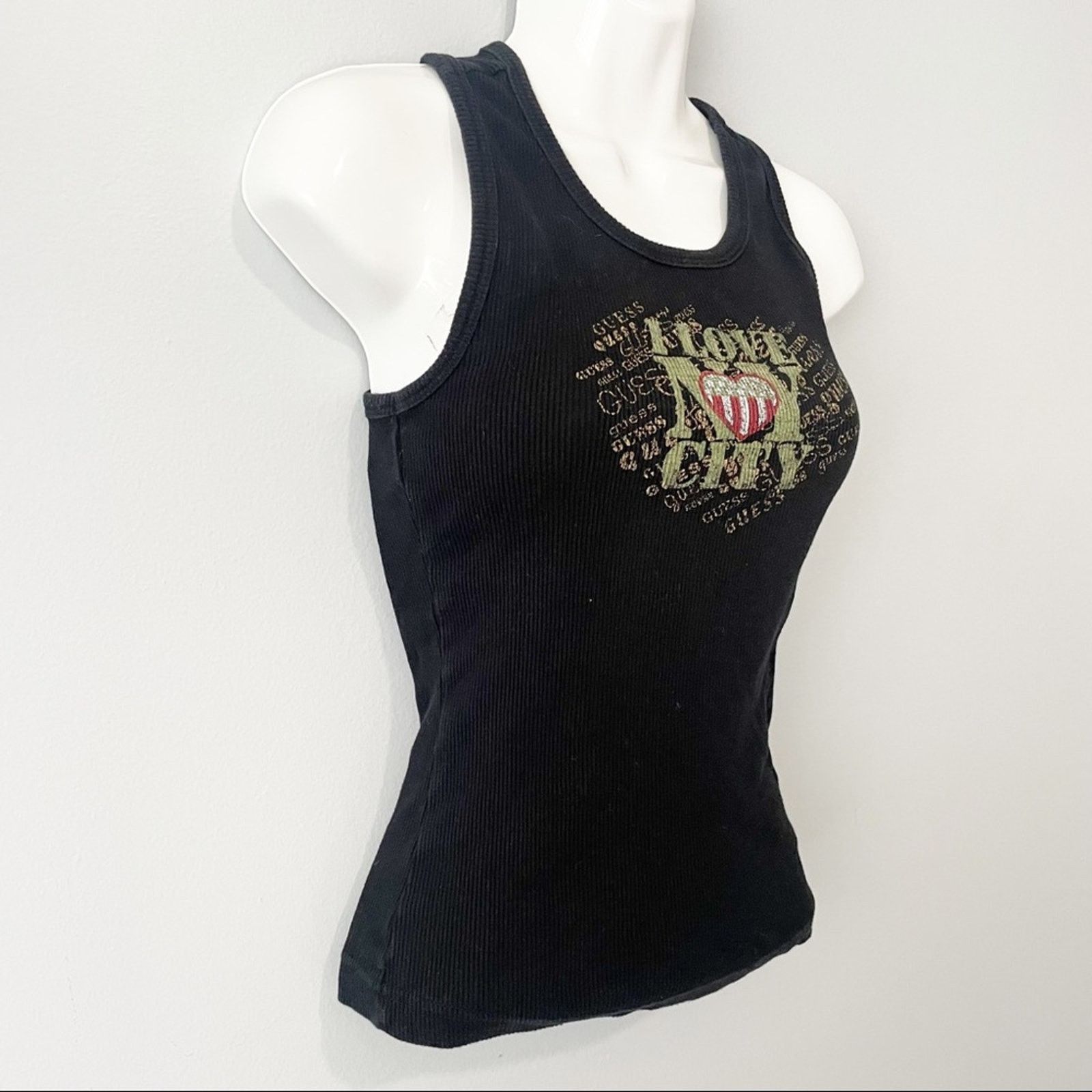 Guess Guess Jeans Vintage I love NY black tank 2002 size medium Size M / US 6-8 / IT 42-44 - 3 Thumbnail