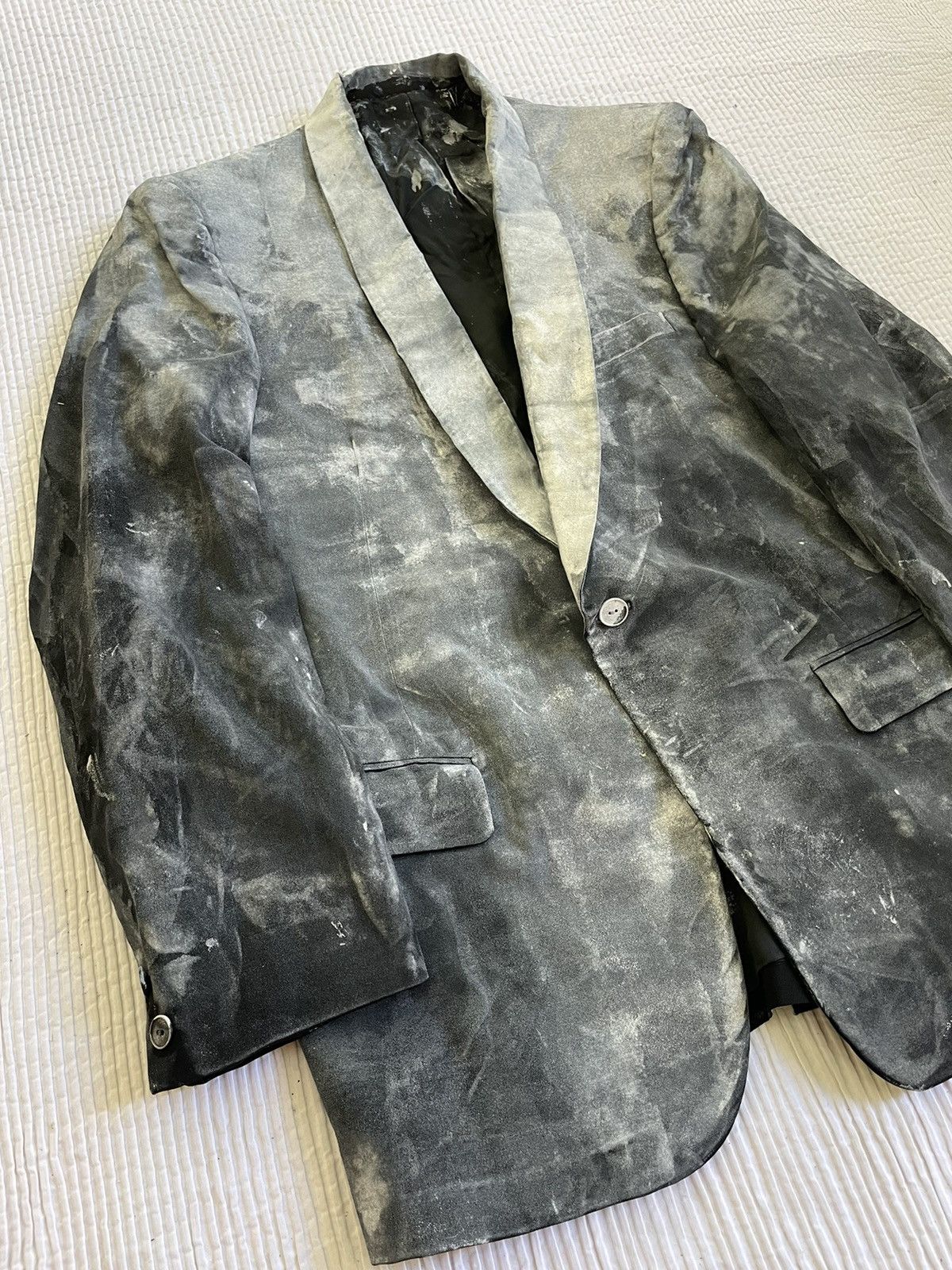 Handmade Painted Tuxedo Jacket Size 40R - 3 Thumbnail