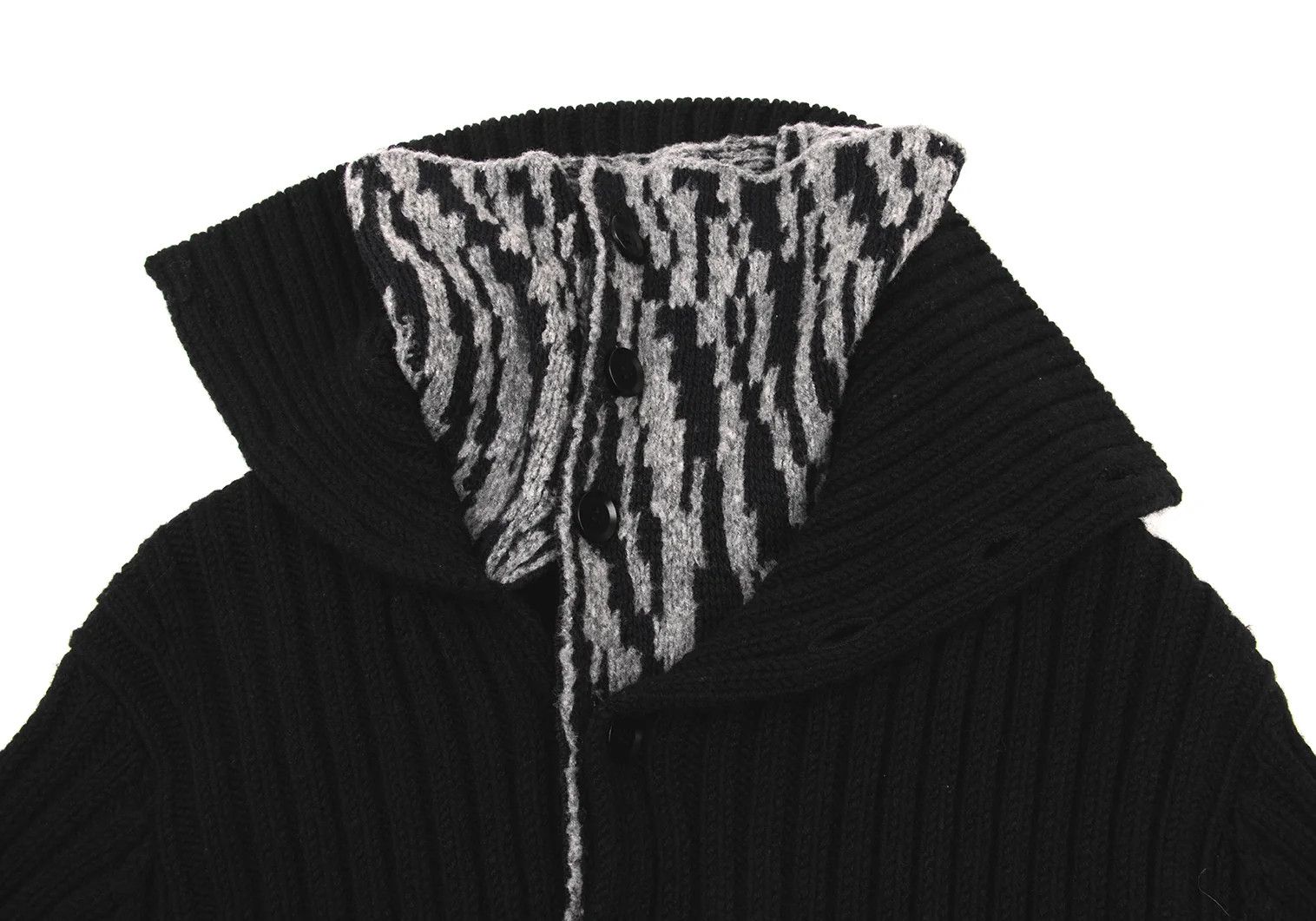 Yohji Yamamoto Yohji Yamamoto Knit Jacket in Black Size US L / EU 52-54 / 3 - 5 Thumbnail